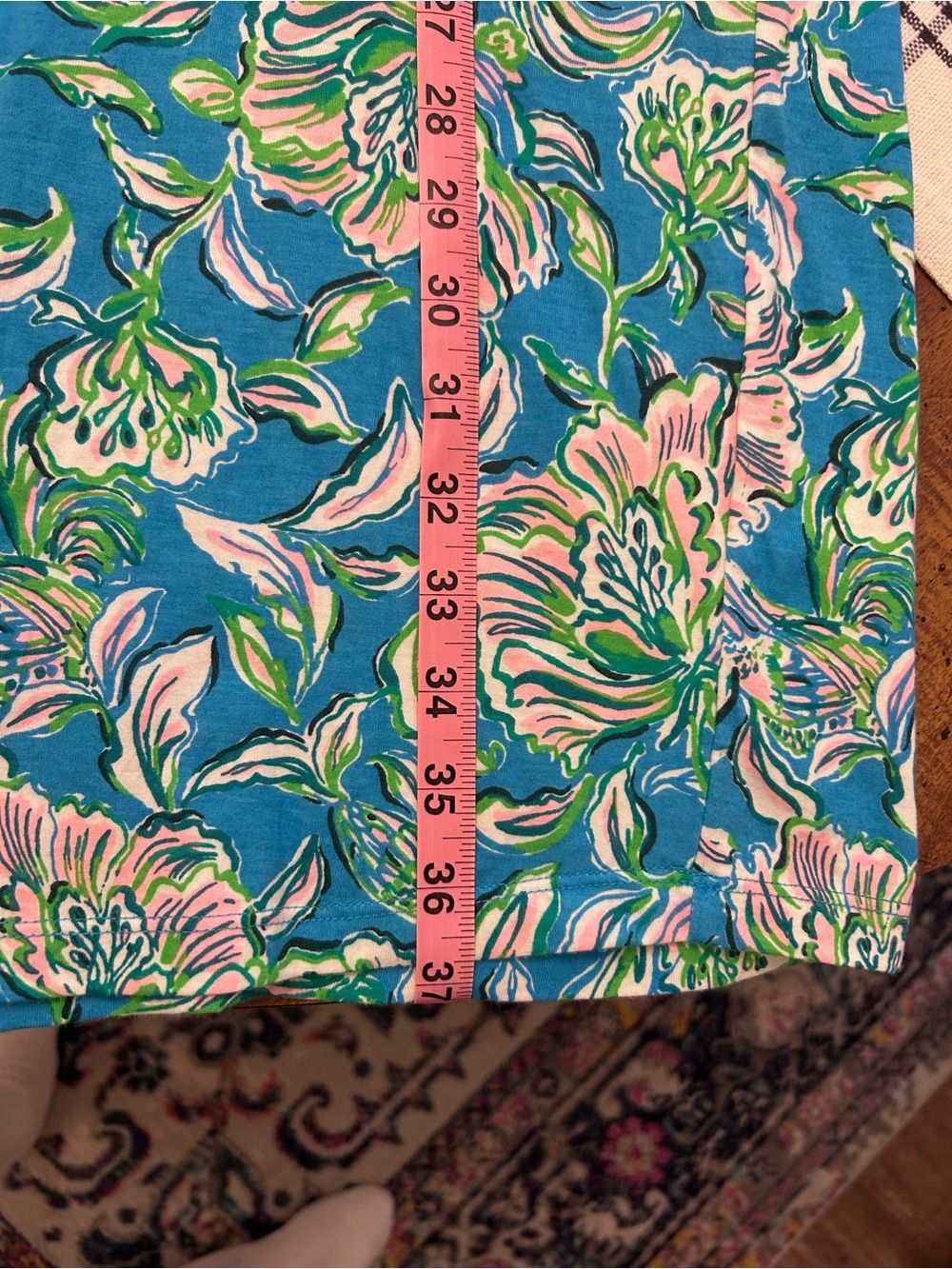 Lilly Pulitzer Tessa Three Quarter Sleeve V Neck Dress Small Cumulus Blue Chick - Picture 12 of 14